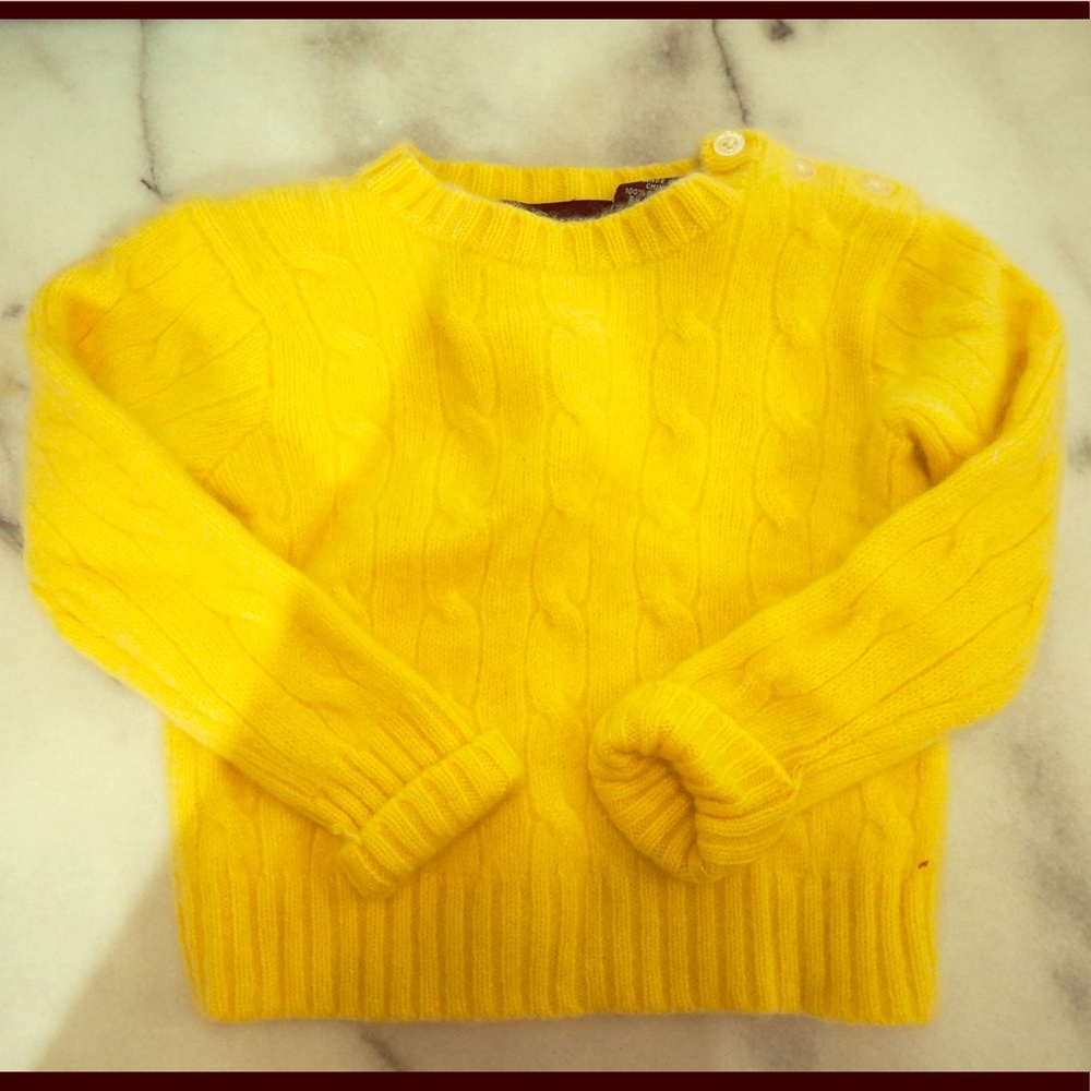Ralph Lauren baby yellow cashmere sweater